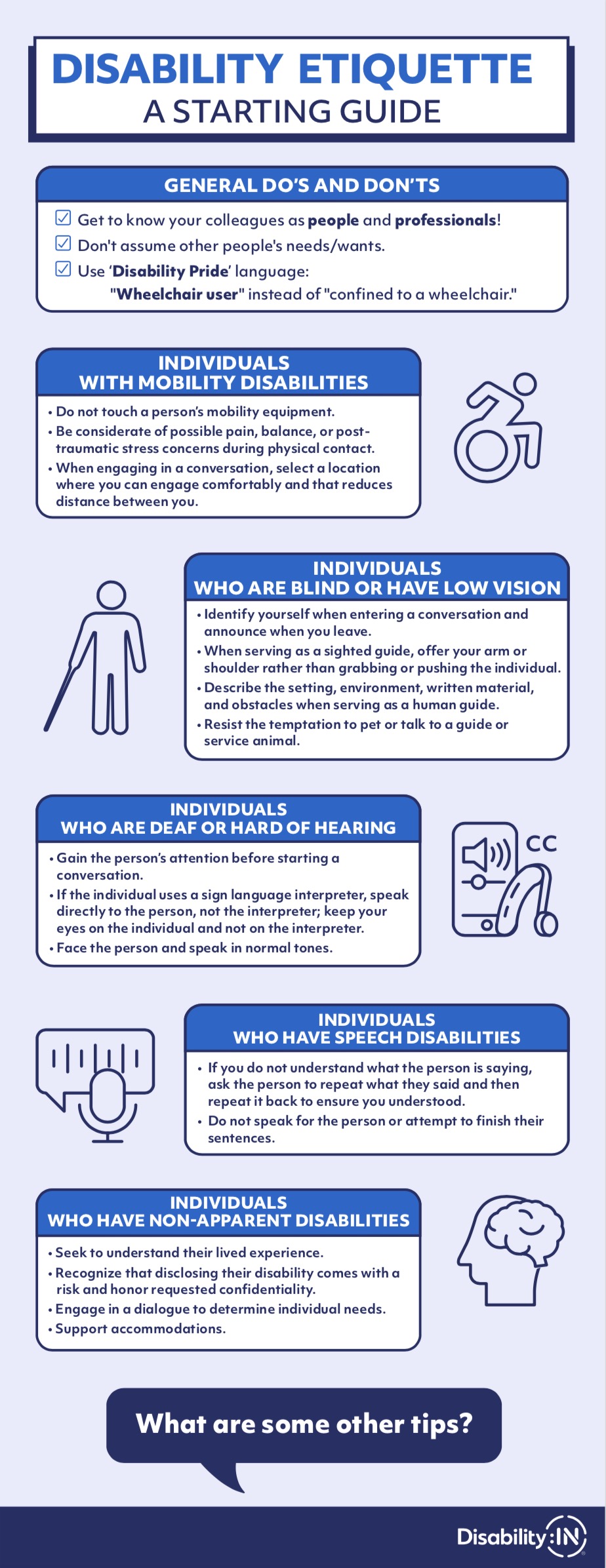Disability Etiquette: A Starting Guide Disability Etiquette: A Starting Guide